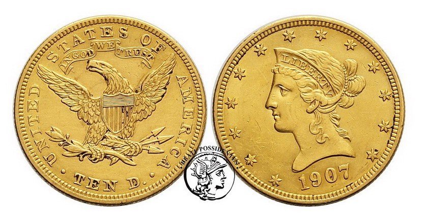 USA 10 $ Philadelphia 1907