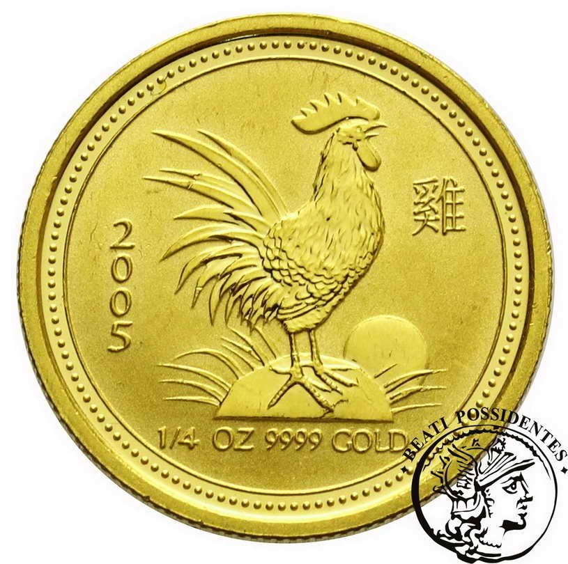 Australia 25 $ dolarów Kogut 2005 1/4 Oz Au 999,9 st. L-
