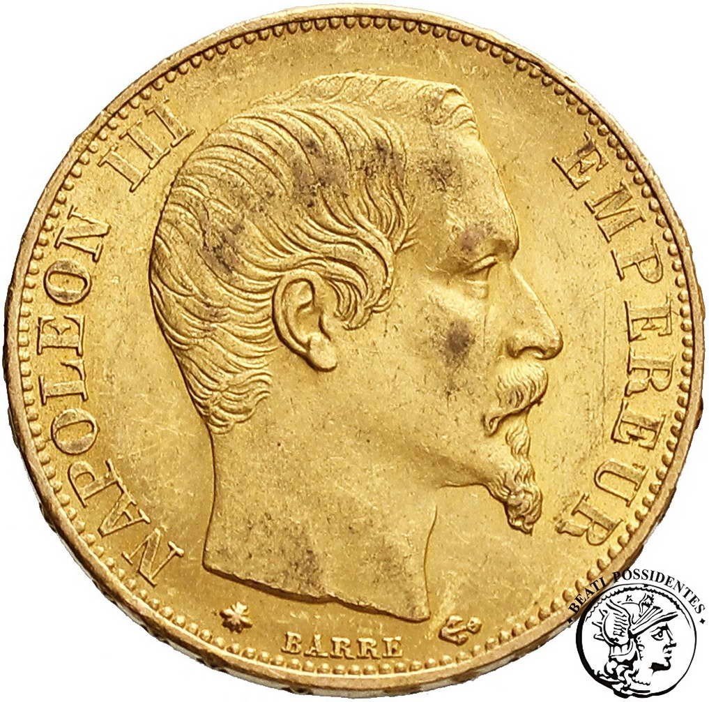 Francja Napoleon III 20 franków 1860 BB-Strasbourg st. 2