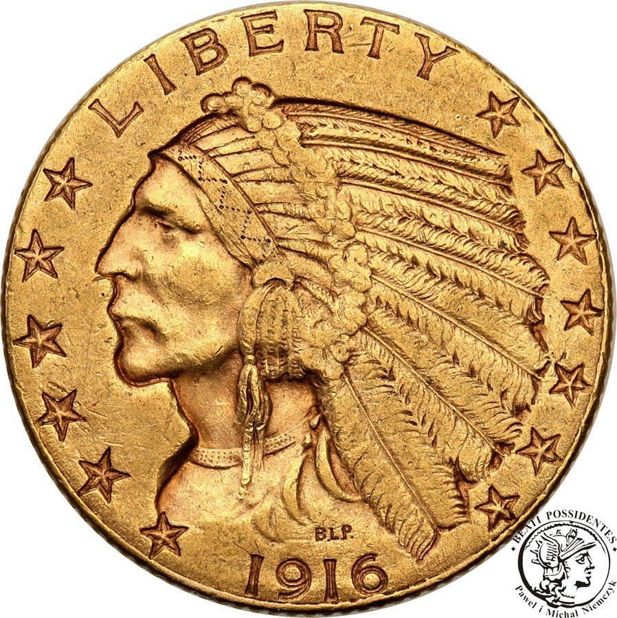 USA 5 dolarów 1915 S San Francisco - Indianin st.2