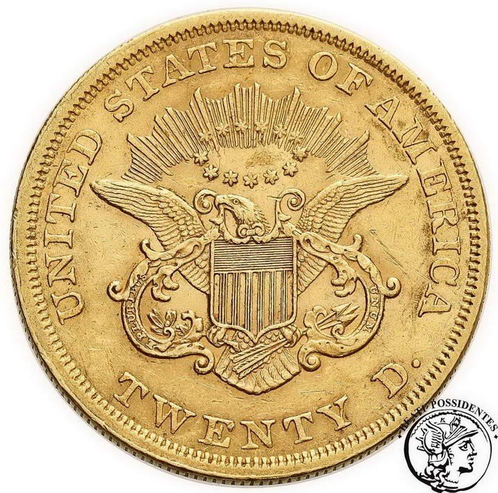 USA 20 dolarów 1851 Filadelfia st. 3
