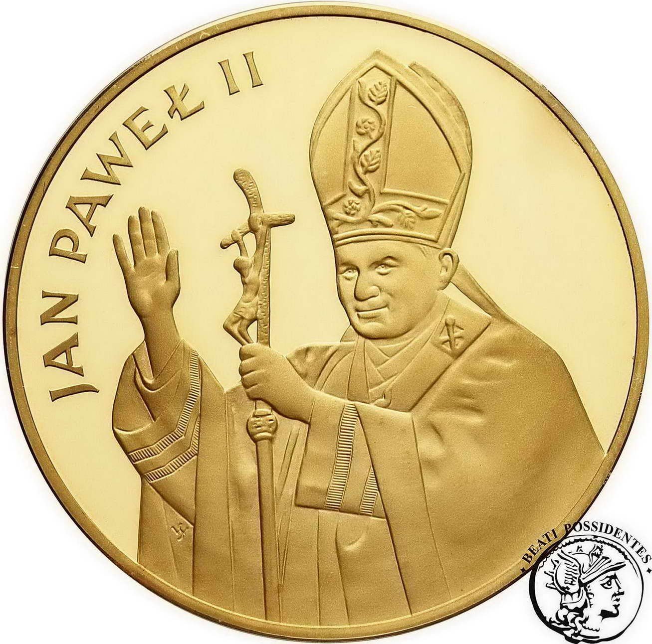 Polska Papież 10 000 złotych 1982 Jan Paweł II st.L-/L stempel lustrzany