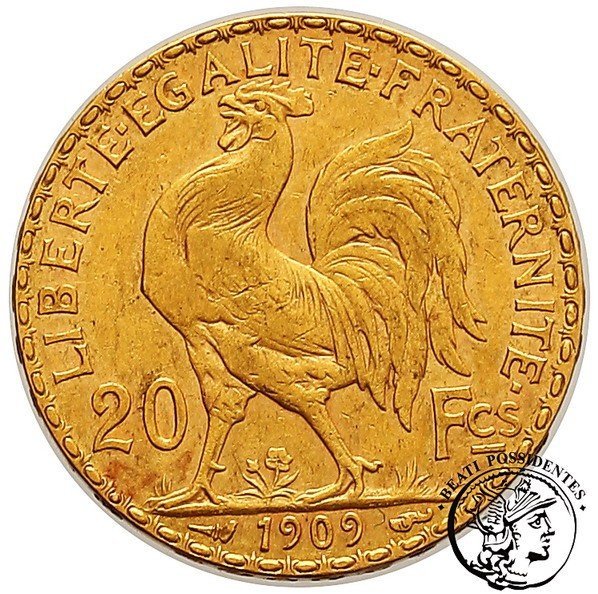 Francja 20 franków 1909 st. 3
