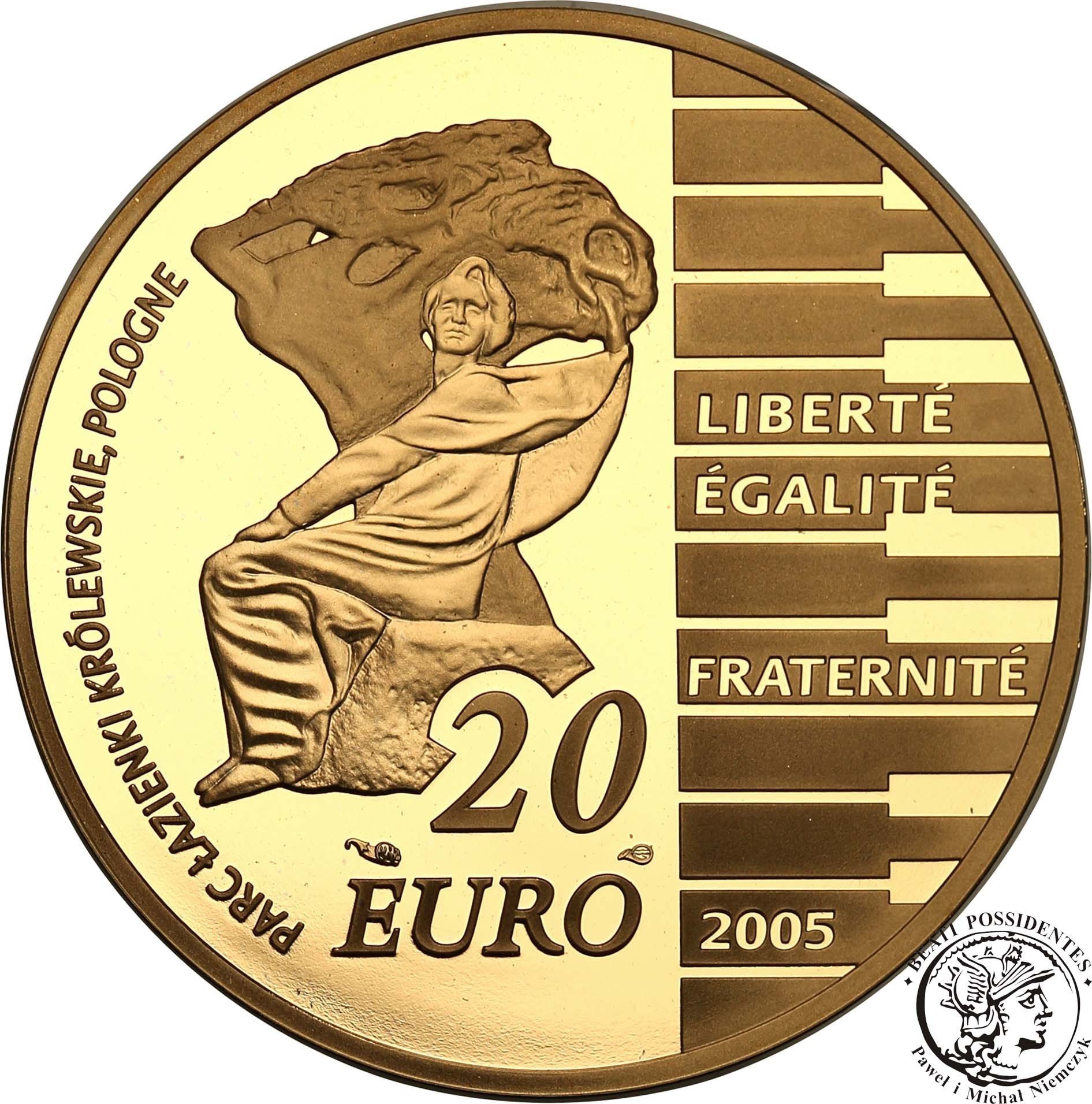 Francja 20 Euro 2005 Fryderyk Chopin nakład tylko 500 szt. st.L