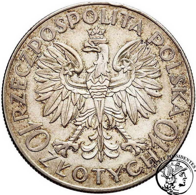 Polska II RP PRÓBA 10 złotych Sobieski 1933 st.2/2+