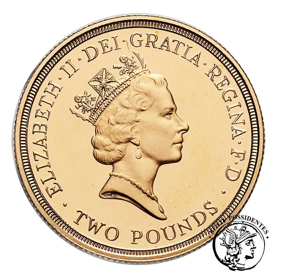 Wielka Brytania Elżbieta II 2 funty 1986 st. L stempel lustrzany