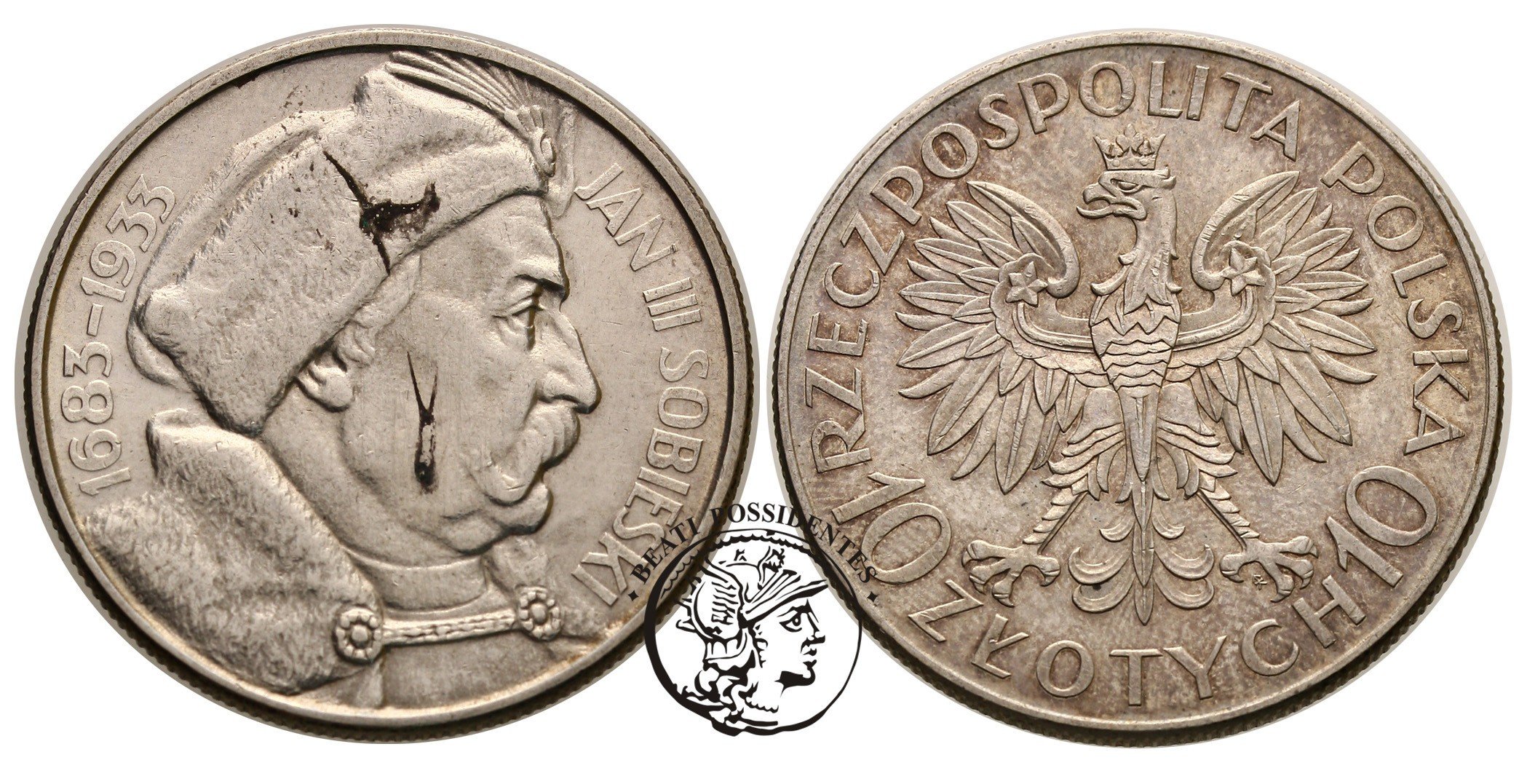 Polska II RP 10 zł 1933 Jan III Sobieski