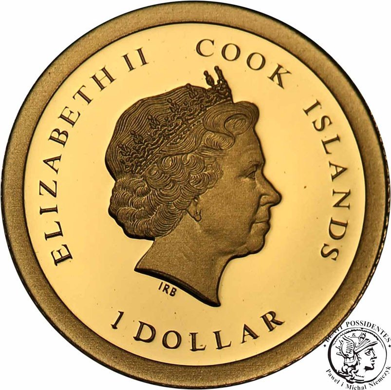 Wyspy Cooka 1 dolar 2010 Papież Jan Paweł II st.L 