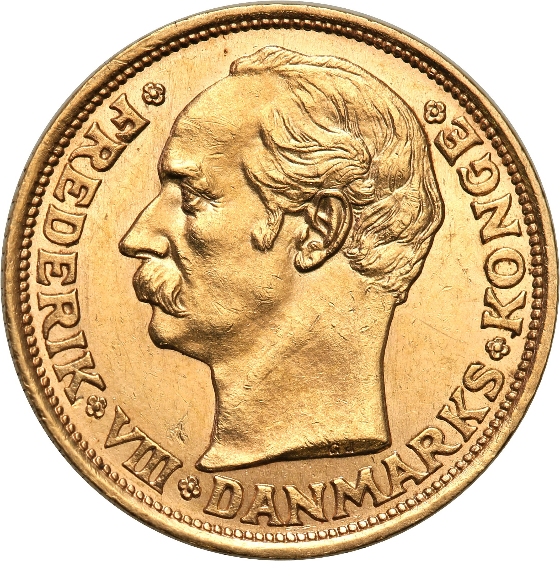 Dania. Fryderyk VIII 10 koron 1909 st. 1/1-