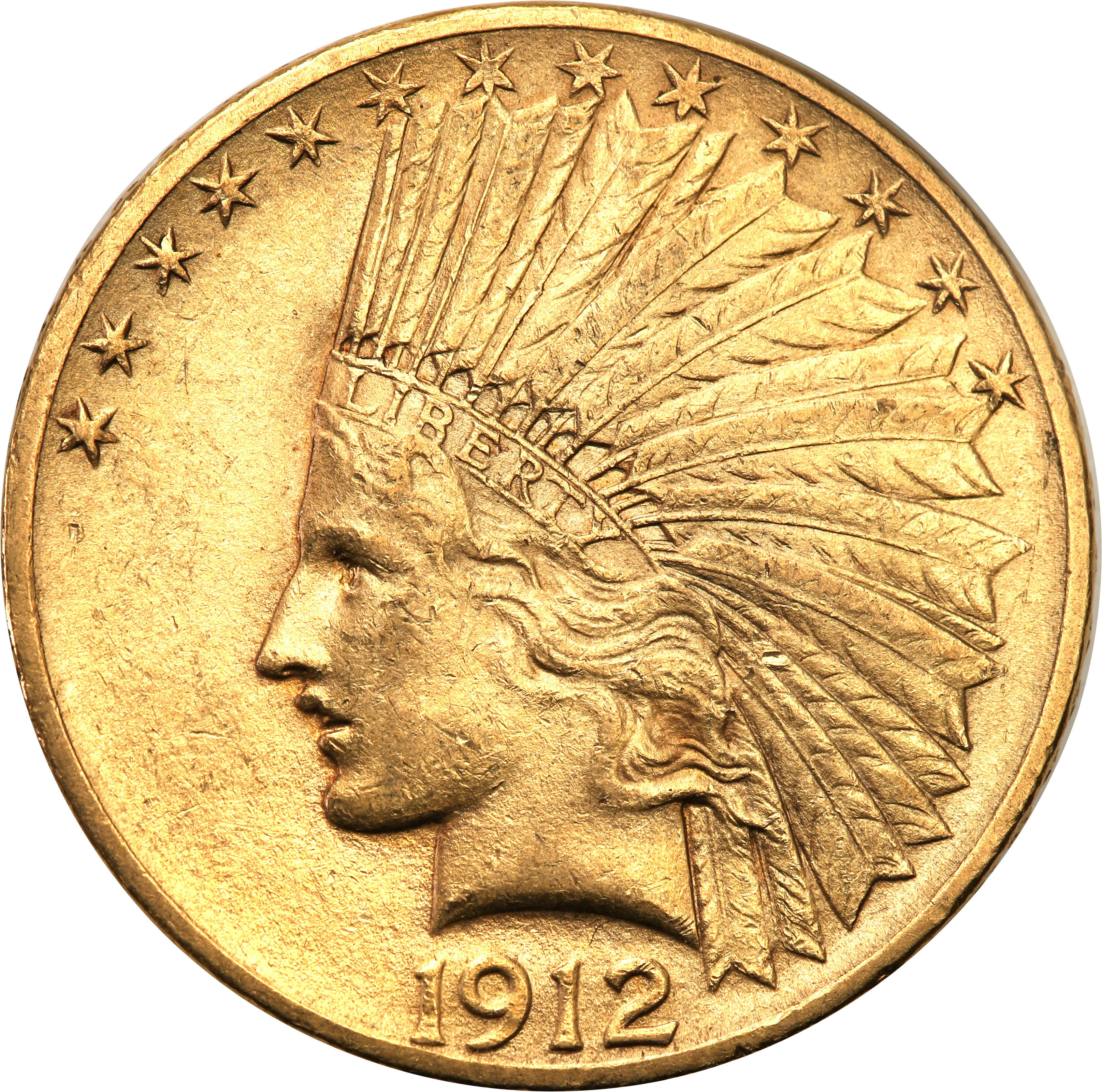 USA 10 dolarów Indianin 1912 Philadelphia st. 1-/2+