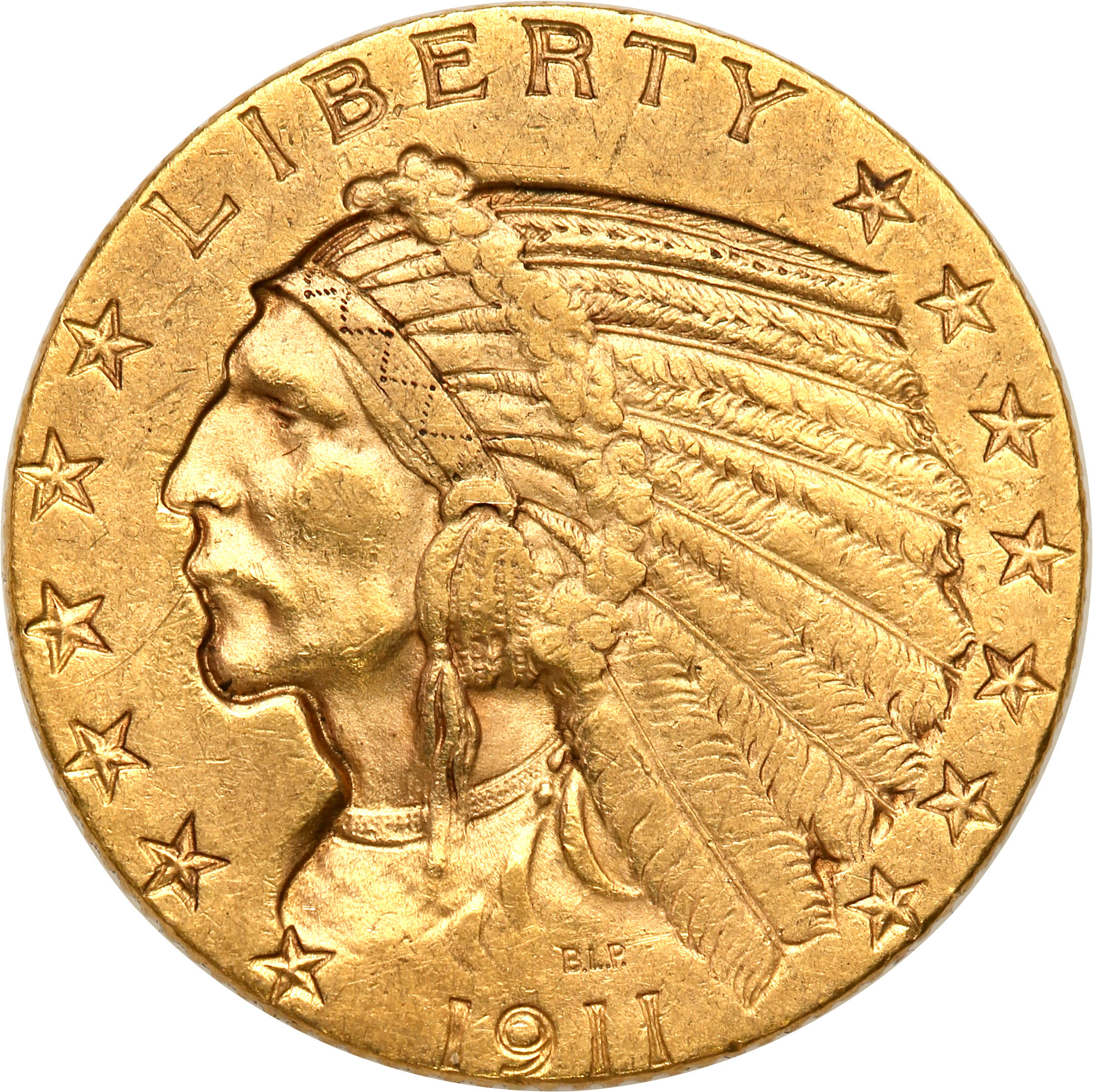 USA. 5 dolarów Indianin 1911 S San Francisco st.2-