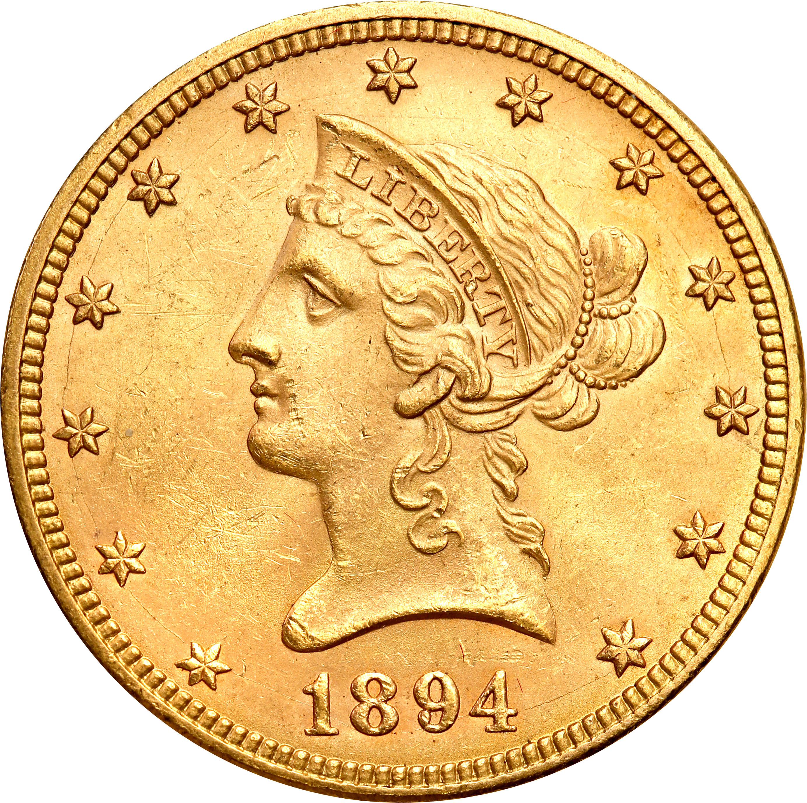 USA. 10 dolarów Liberty 1894 Filadelfia st.1/1-