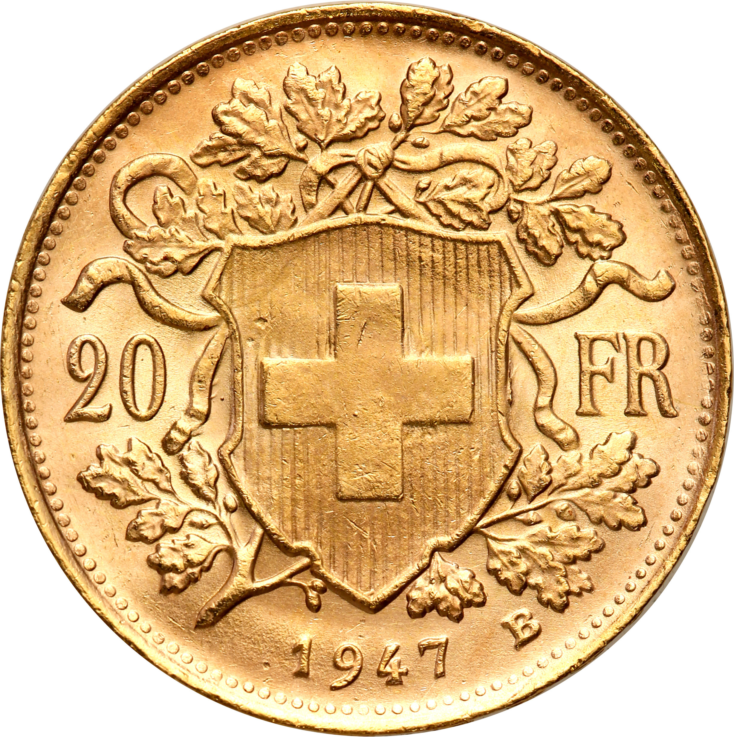 Szwajcaria. Helvetia 20 franków 1947 st.1