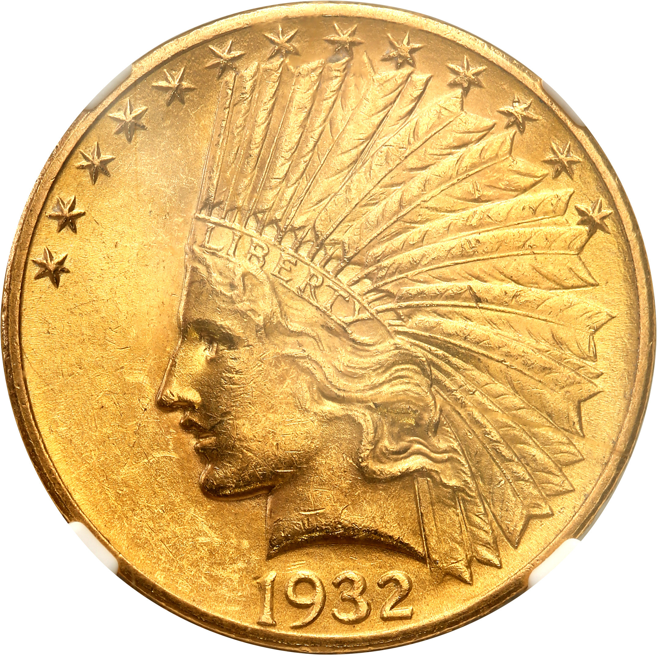 USA. 10 dolarów 1932 Indianin – PIĘKNY - NGC MS62