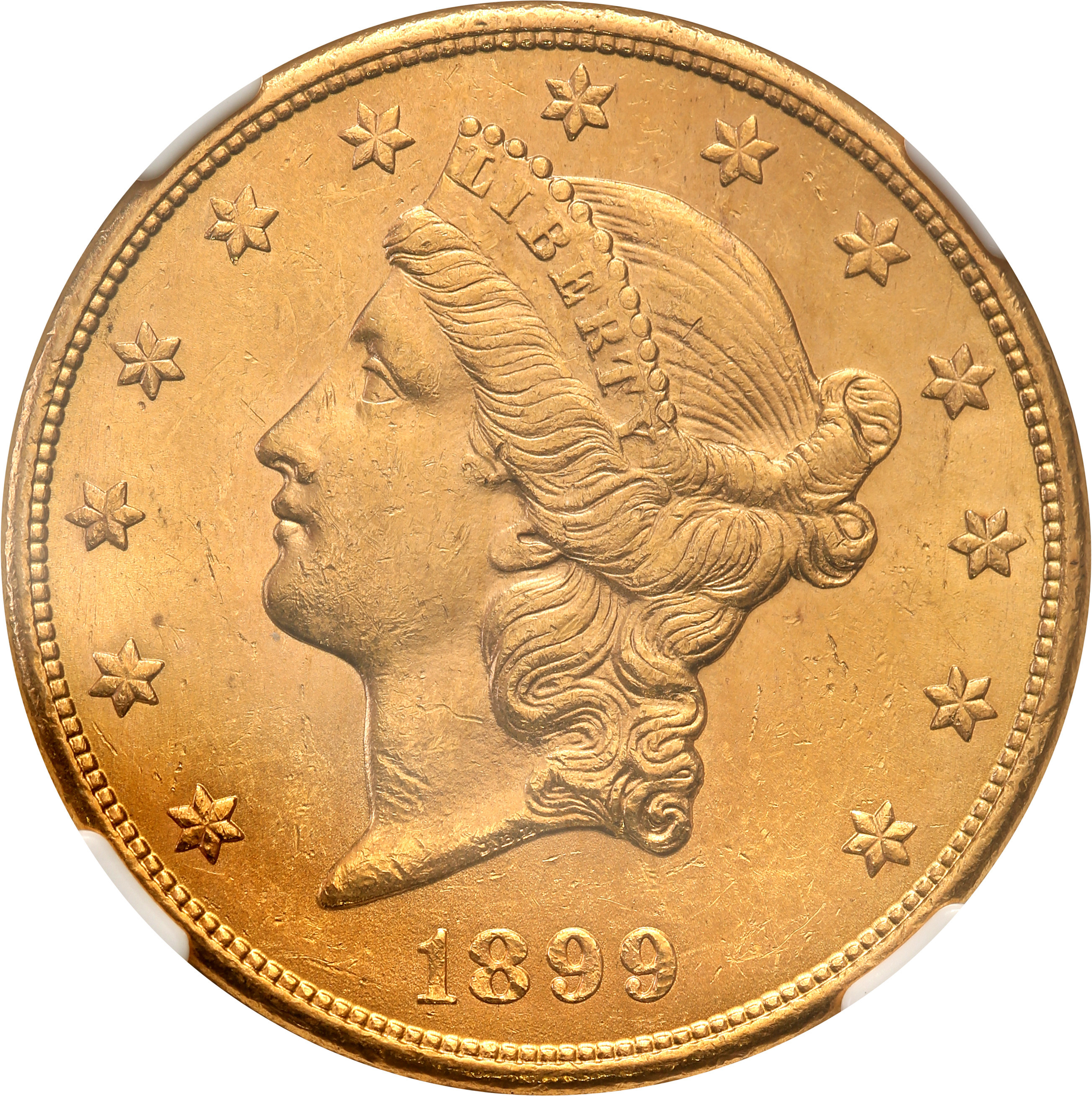 USA. 20 dolarów Liberty 1899 S - San Francisco NGC MS62