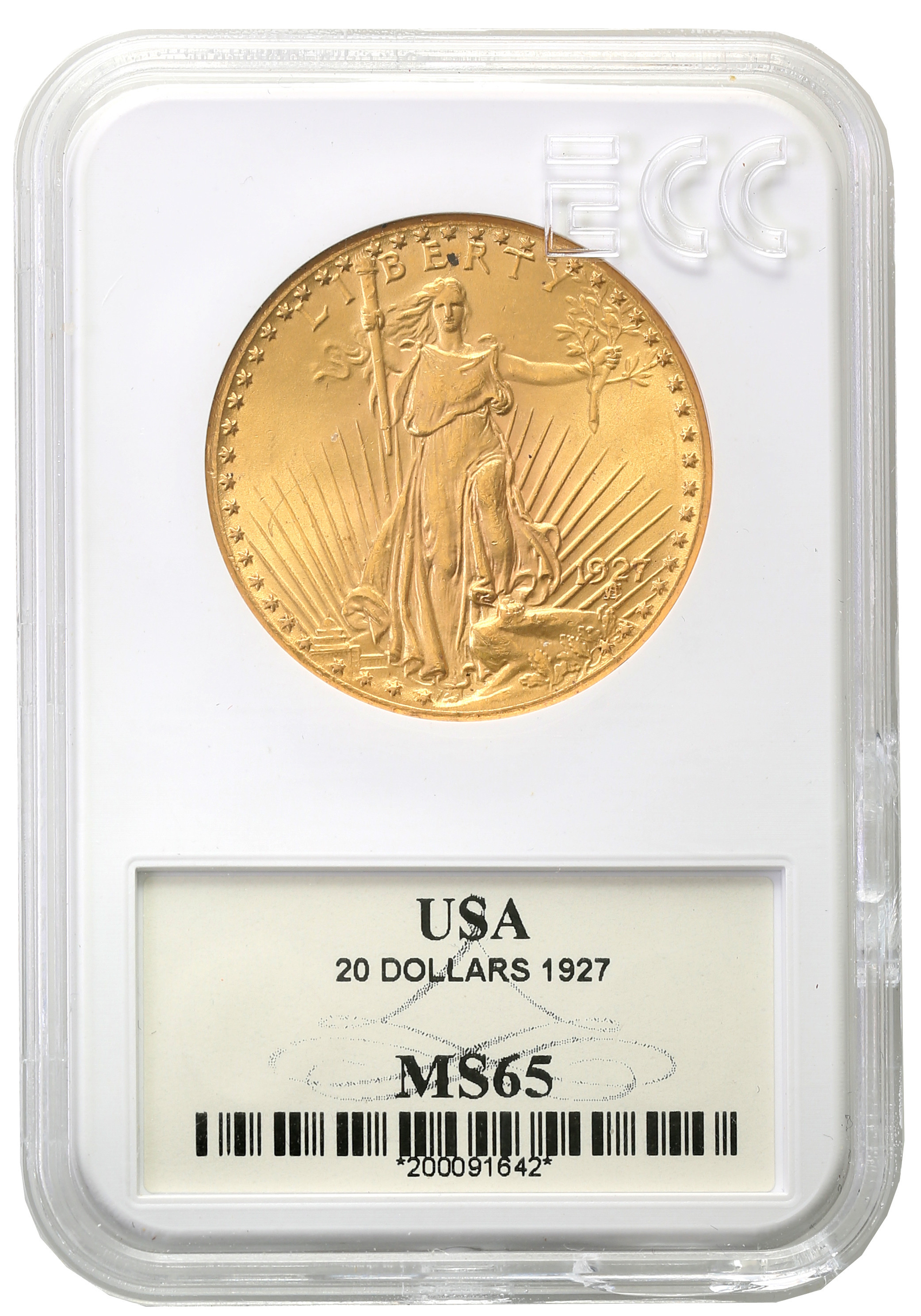USA. 20 dolarów Saint Gaudens 1927 GCN MS65