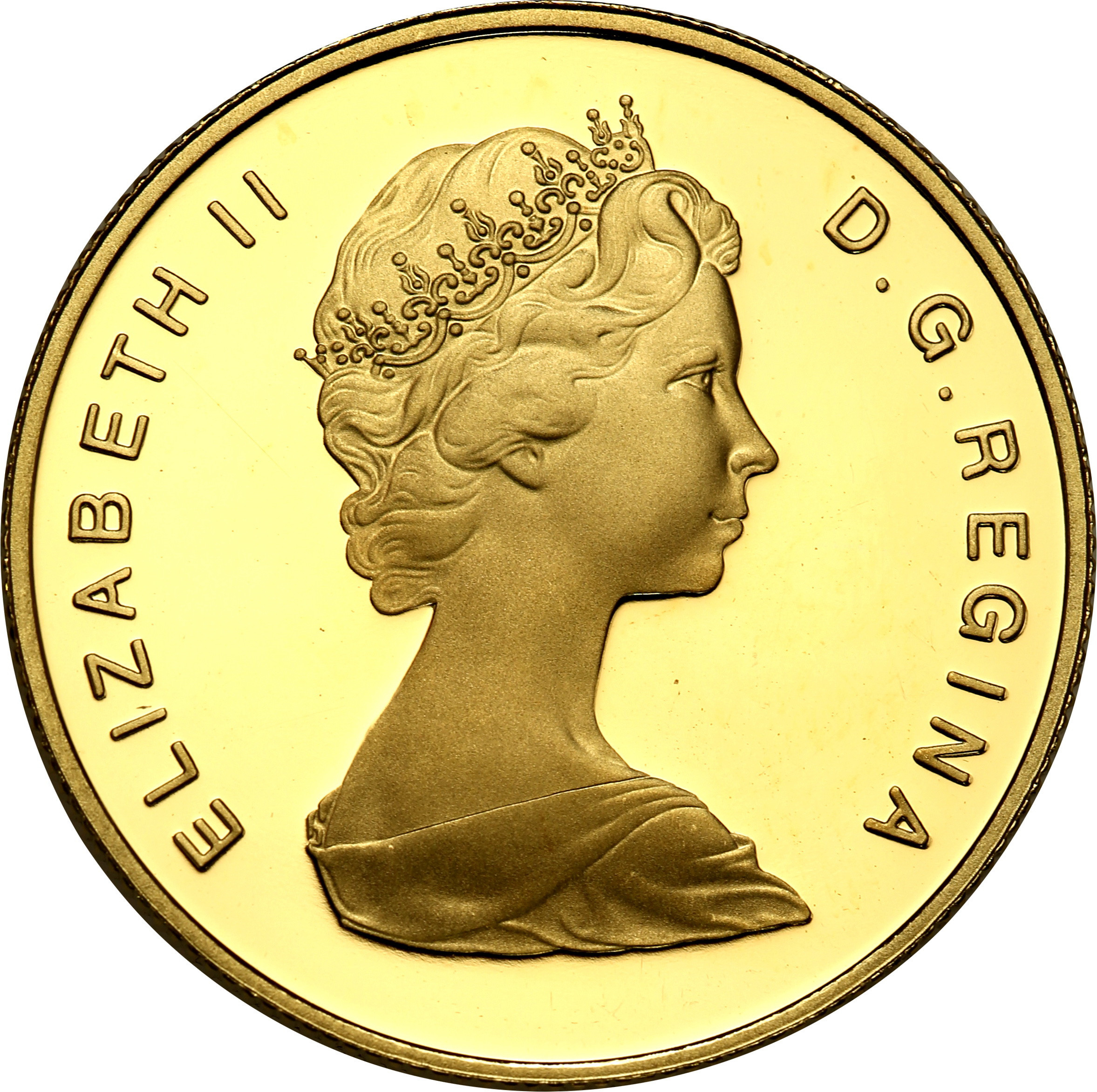 Kanada. Elżbieta II 100 dolarów 1986 - 1/2 uncji złota st.L