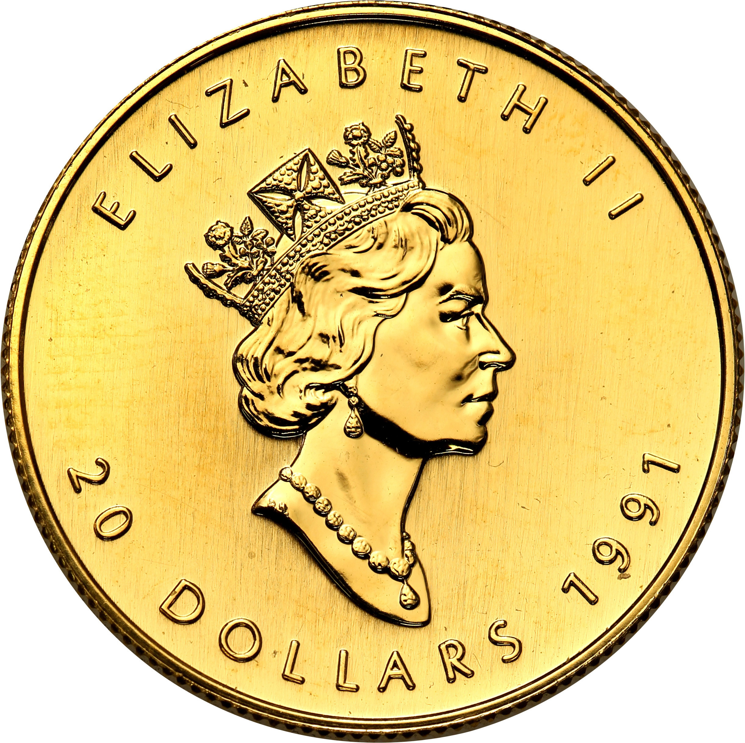 Kanada. 20 dolarów 1991 st. 1  - ½ uncji złota