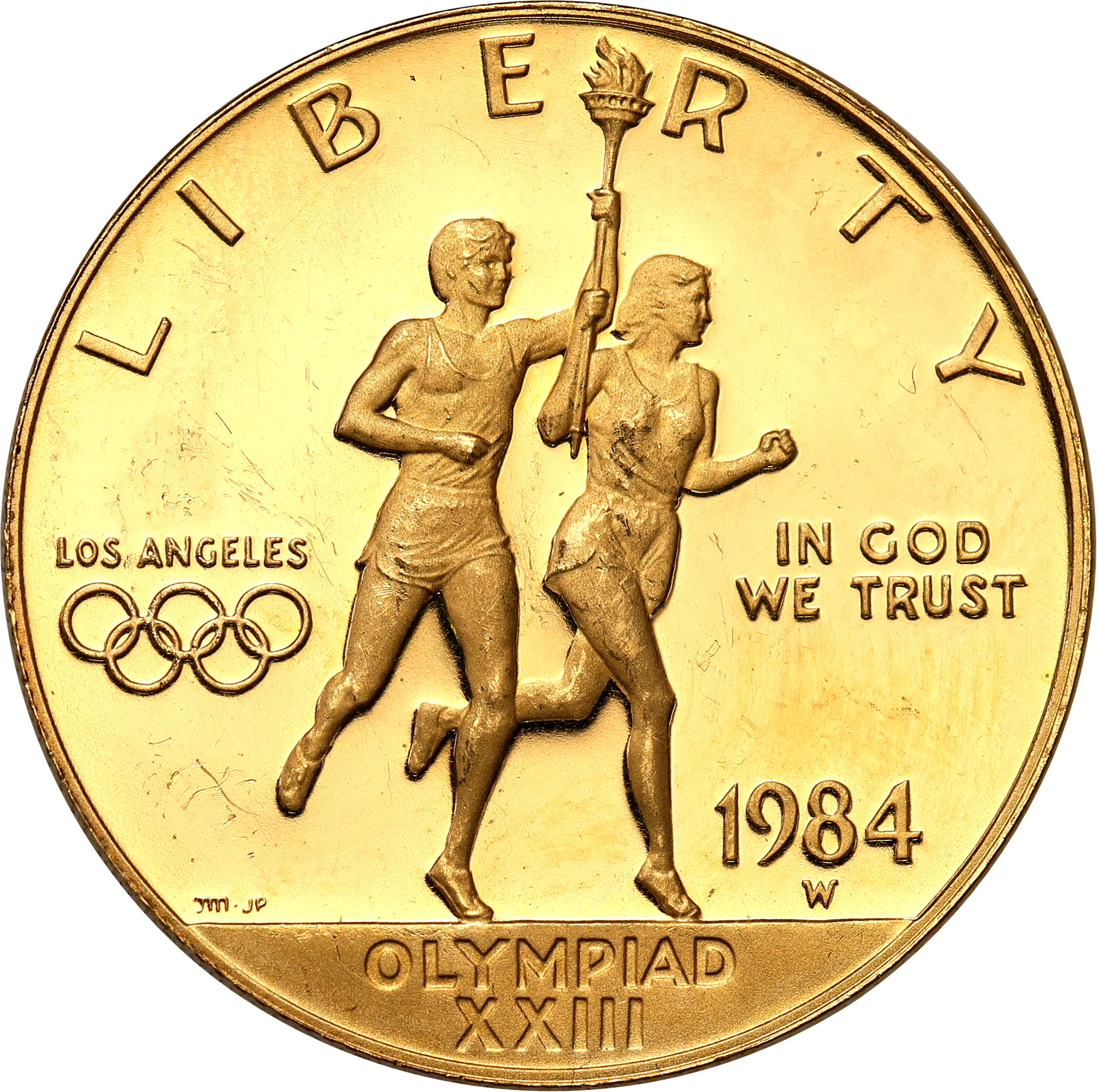 USA. 10 $ dolarów 1984 Olimpiada Los Angeles st. L