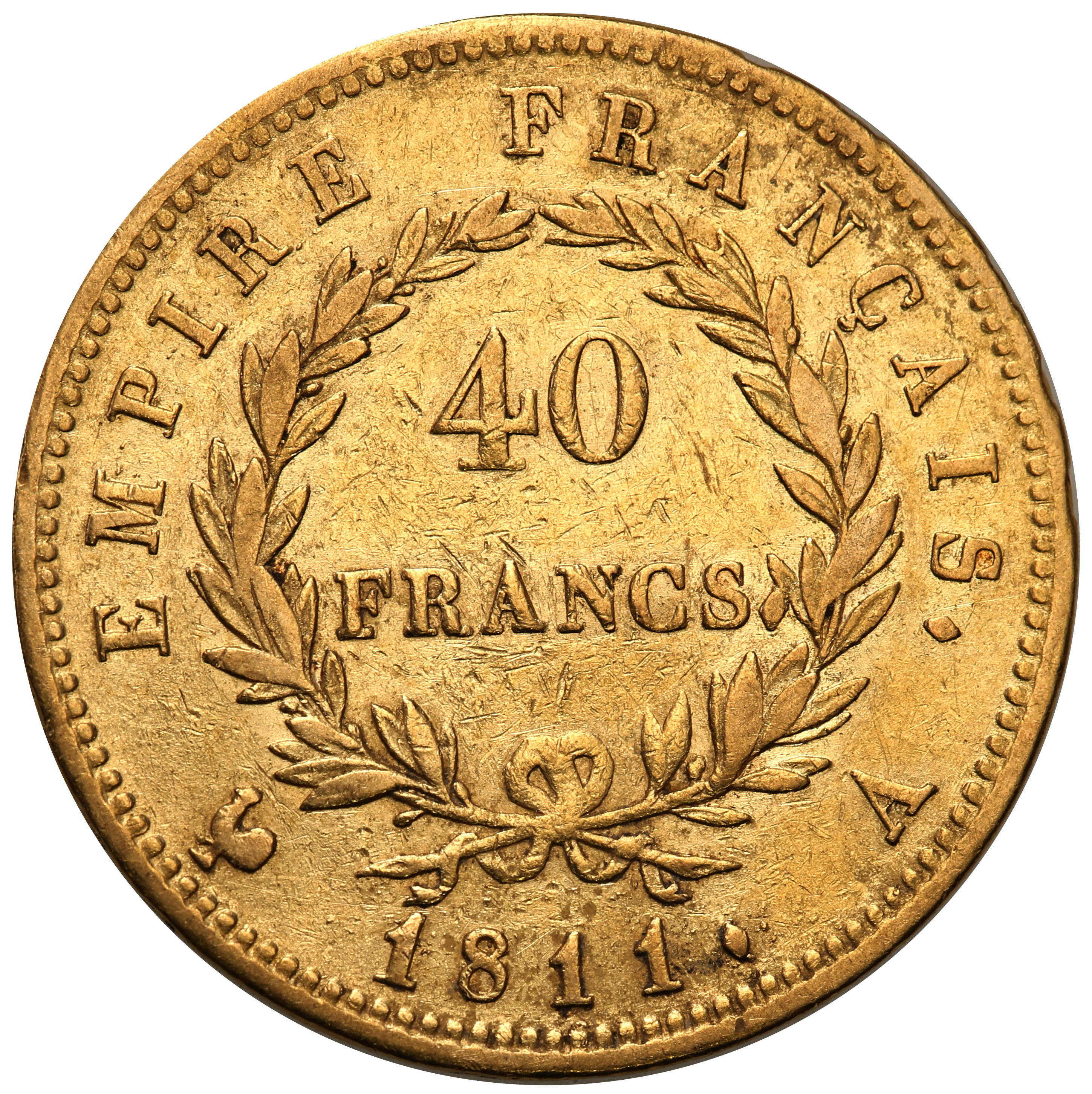 Francja. 40 franków 1811 A st.3+