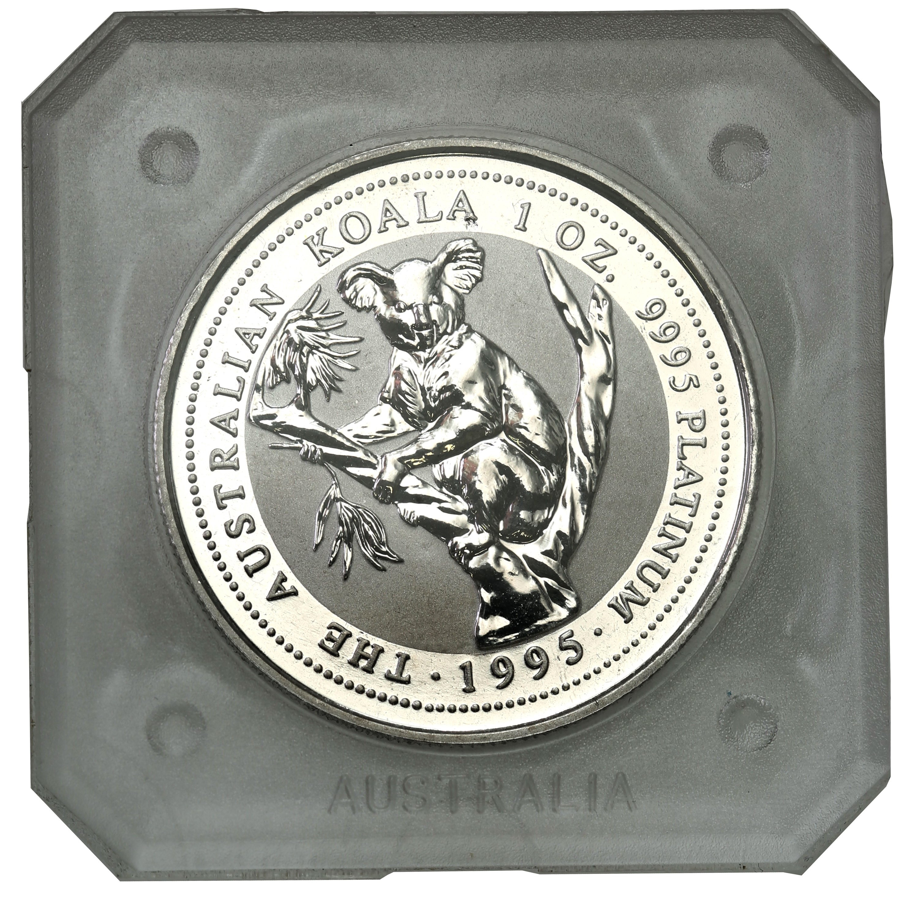 Australia. Elżbieta II 100 dolarów 1995 Koala - 1 uncja platyny - st. L