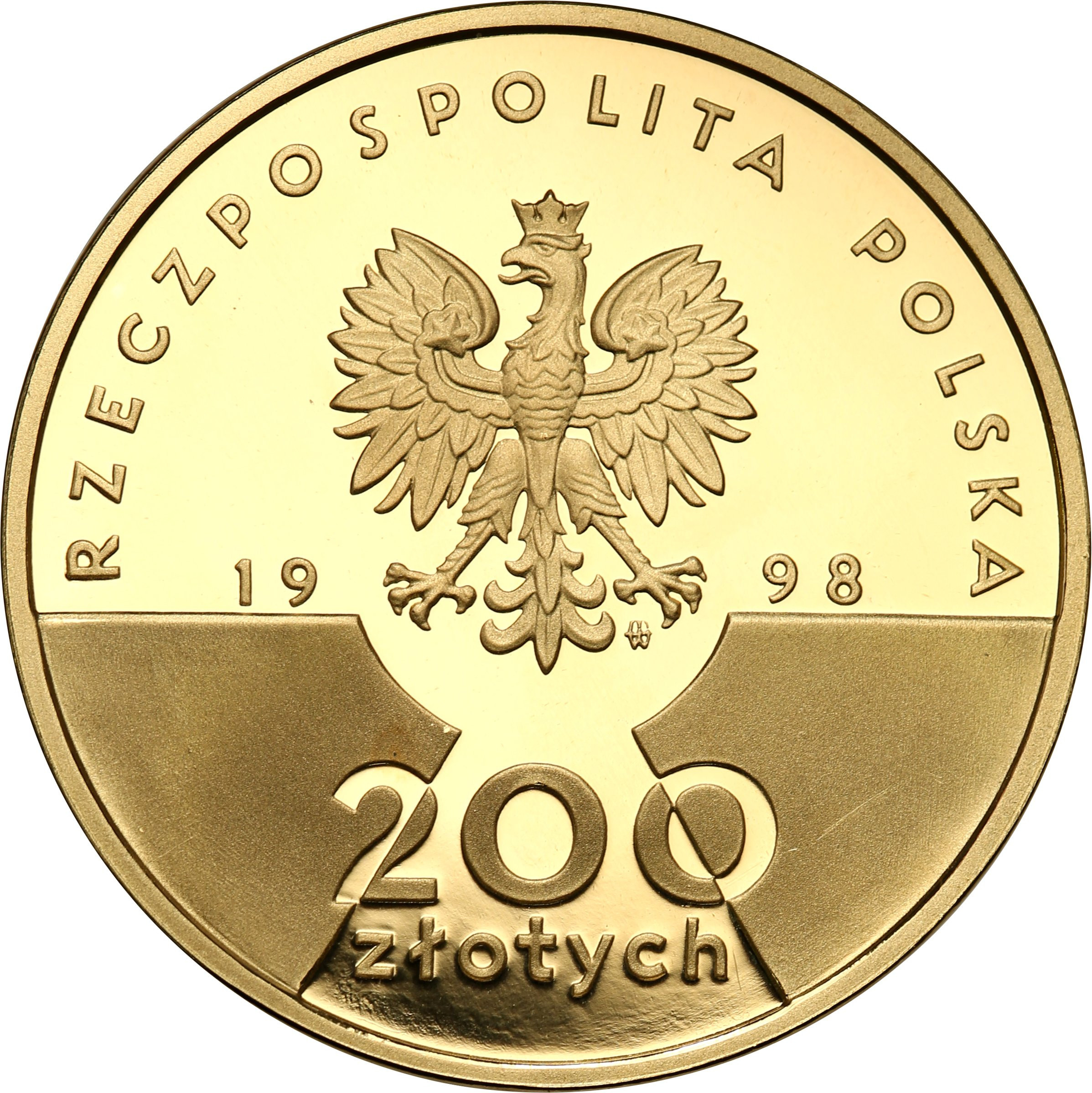 200 złotych 1998 Jan Paweł II 20 lat Pontyfikatu st.L