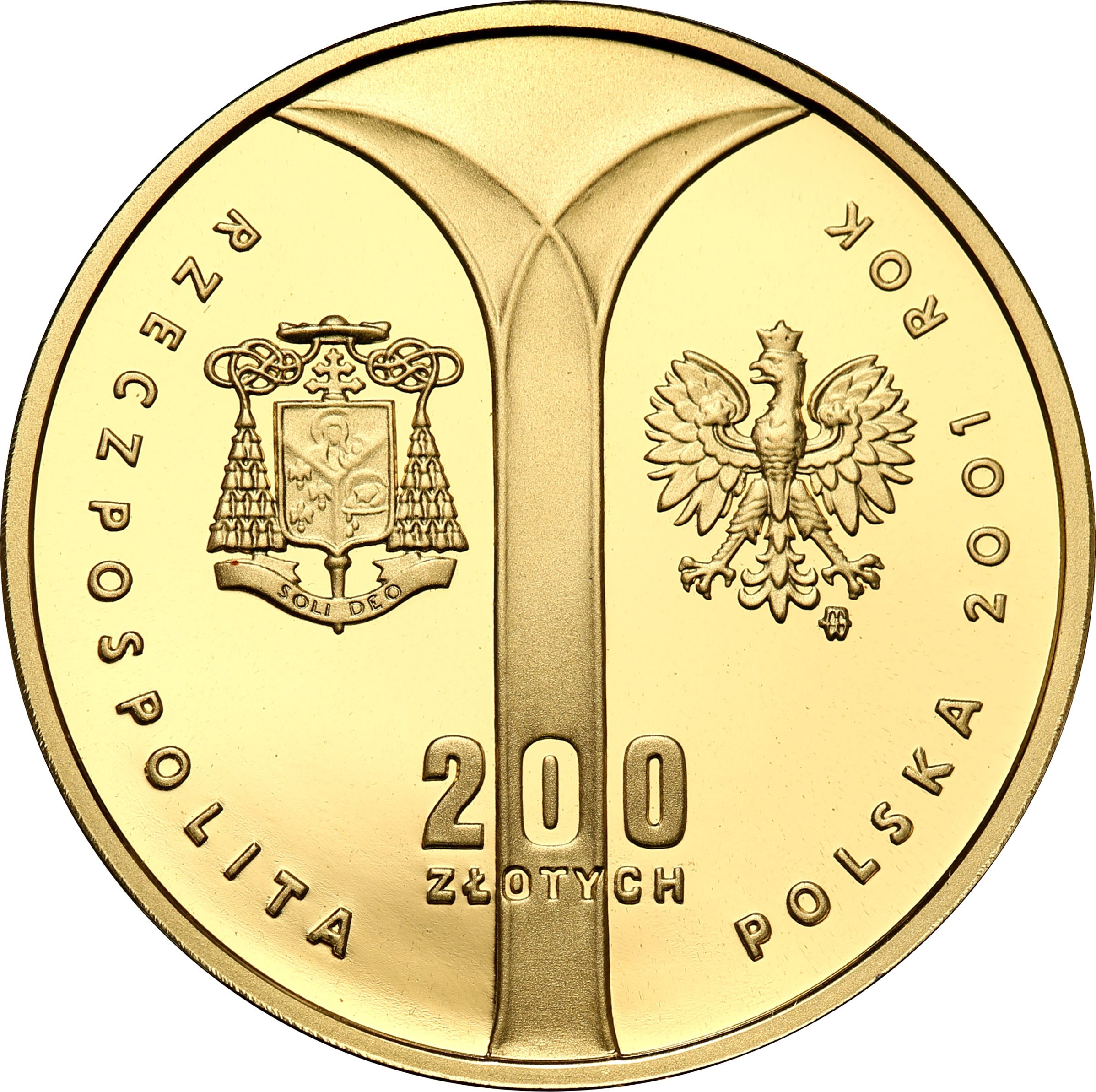 NBP Złote 200 złotych 2001 Kardynał Wyszyński