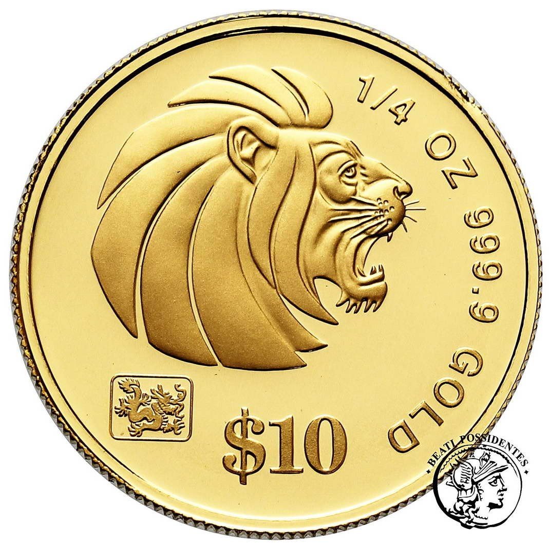 Singapur 10 dolarów 2000 (1/4 uncji złota) st.L