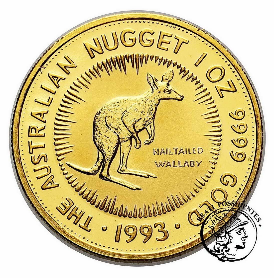 Australia Elżbieta II 100 Dolarów 1993 kangur (1 Oz Au 999) st.L