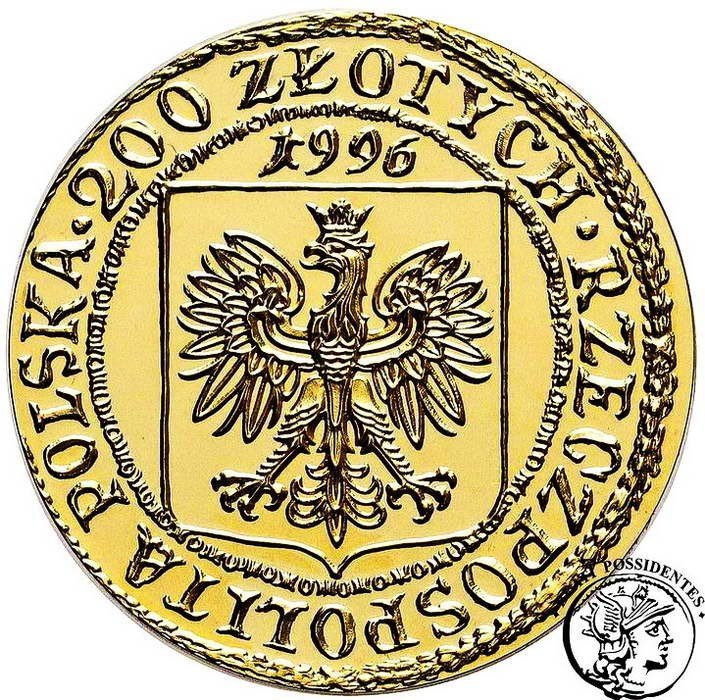 Polska III RP 200 złotych 1996 Tysiąclecie Miasta Gdańska st.L/L-