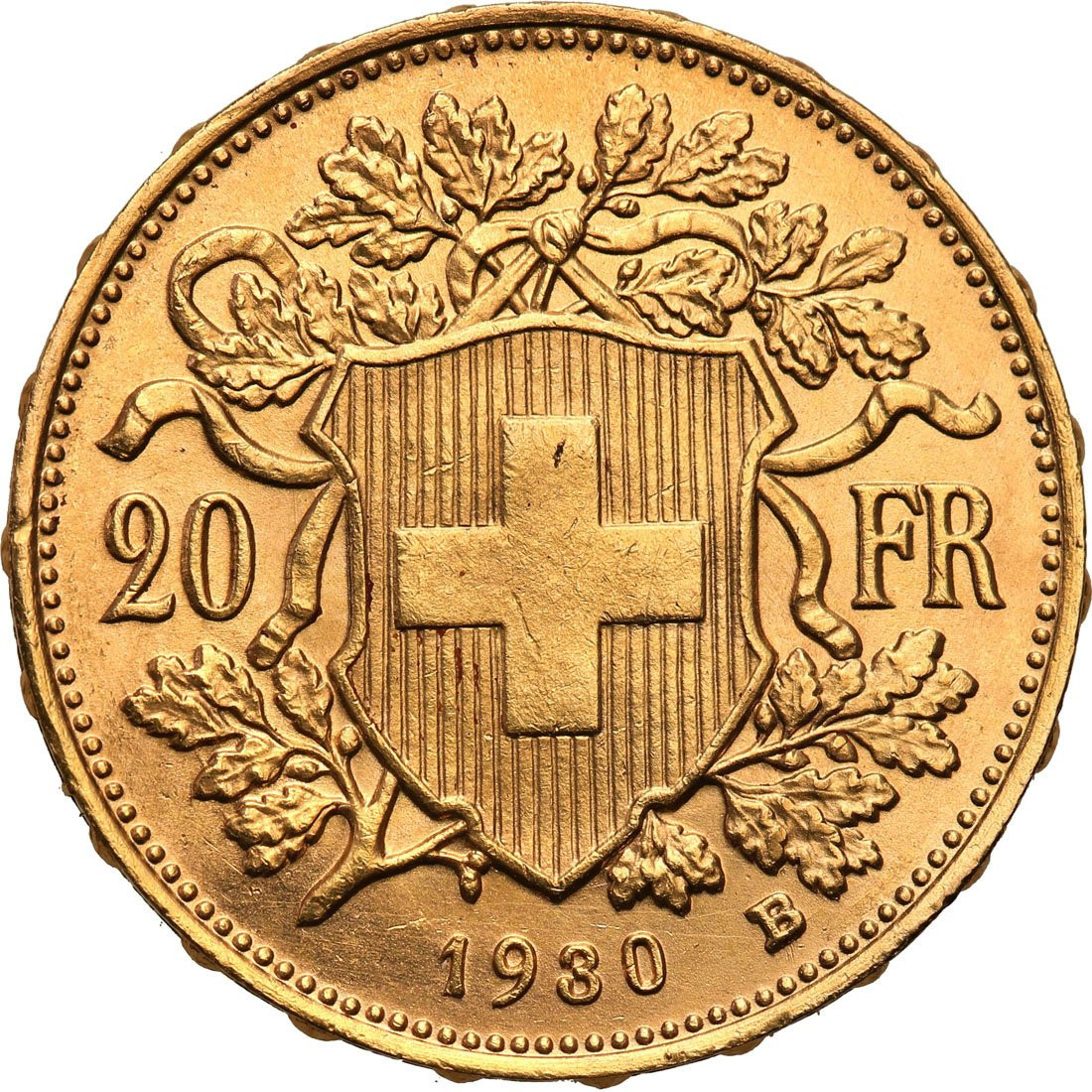 Szwajcaria. Helvetia 20 franków 1930