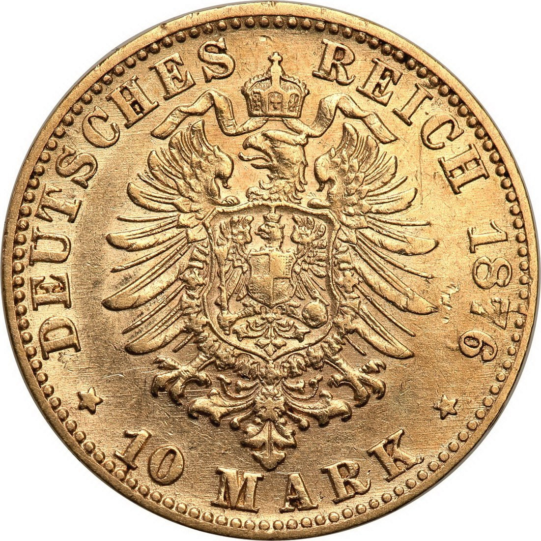 Niemcy Badenia 10 Marek 1876 G