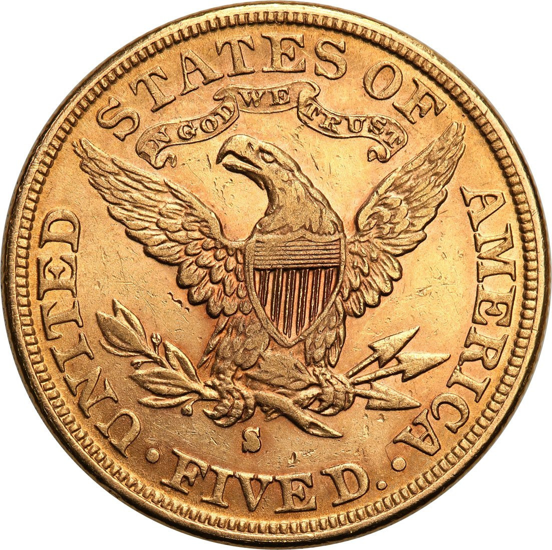 USA 5 dolarów 1885 S San Francisco