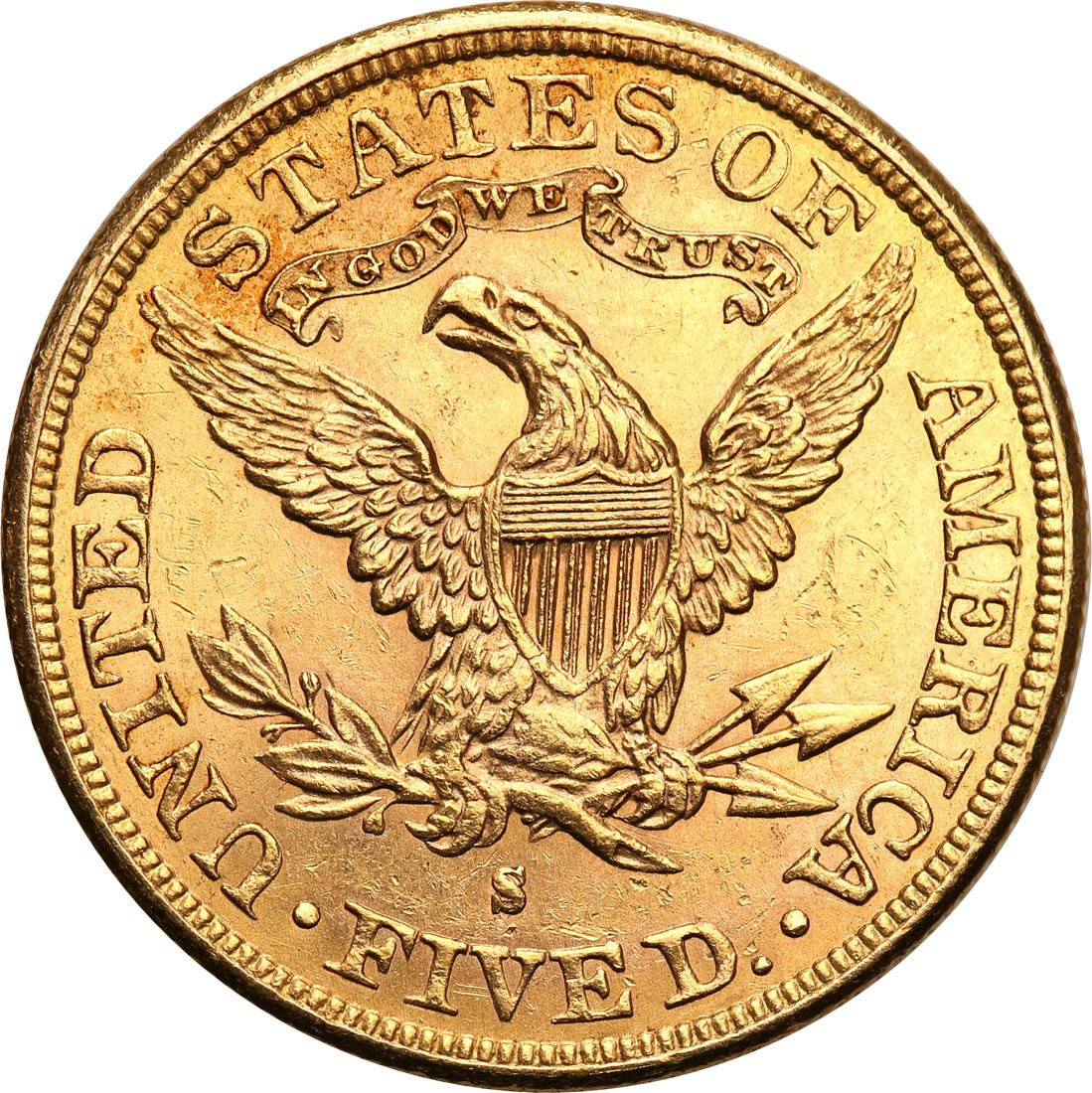 USA 5 dolarów 1881 S San Francisco