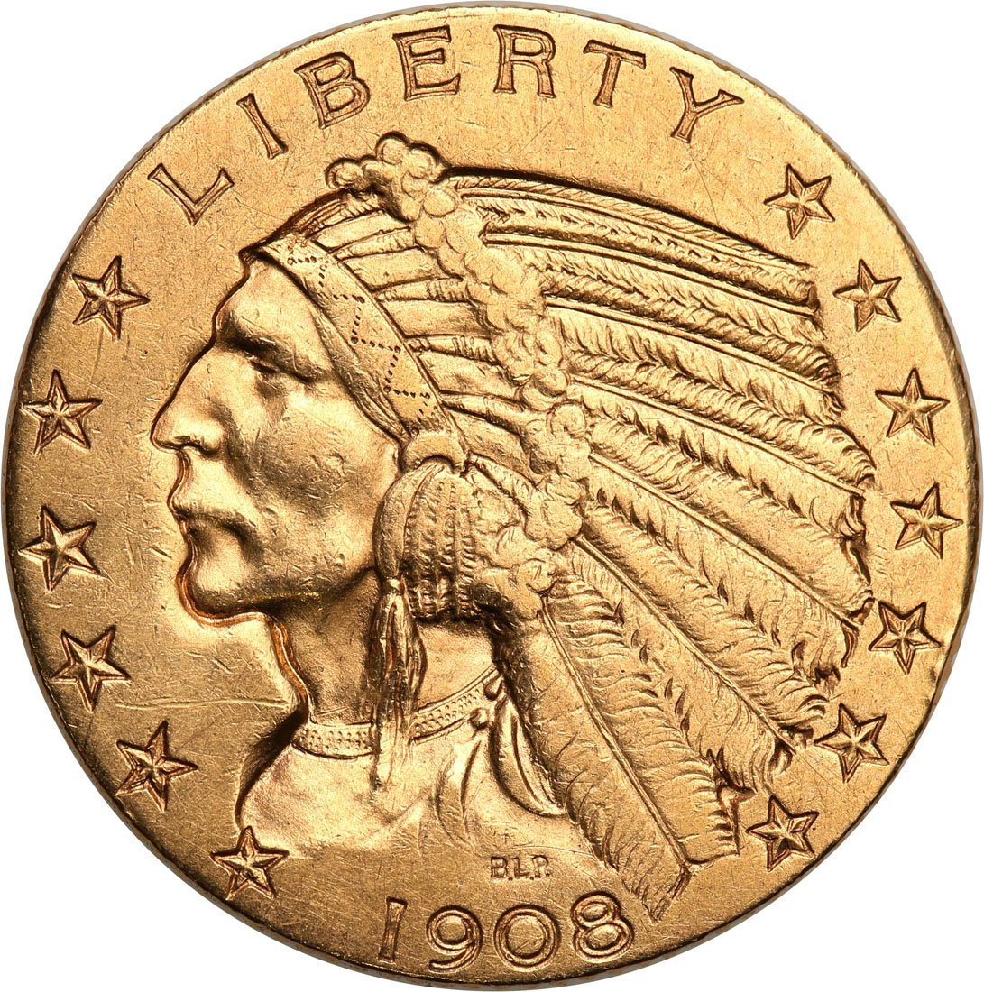 USA. 5 dolarów 1908 Indianin