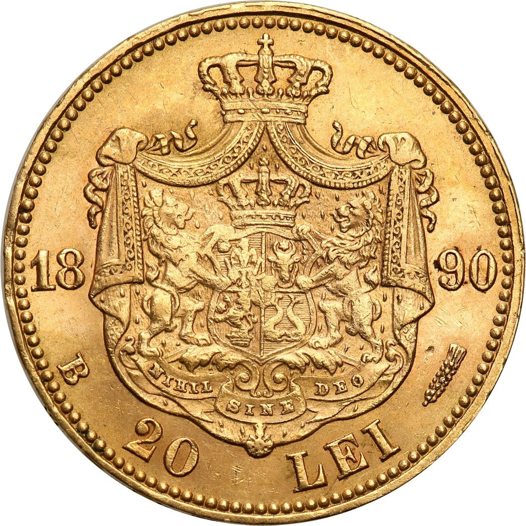 Rumunia. Karol I 20 Lei 1890