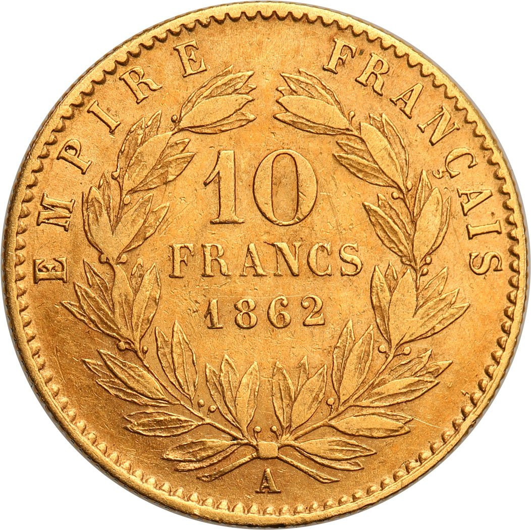Francja 10 franków 1862 A Napoleon III