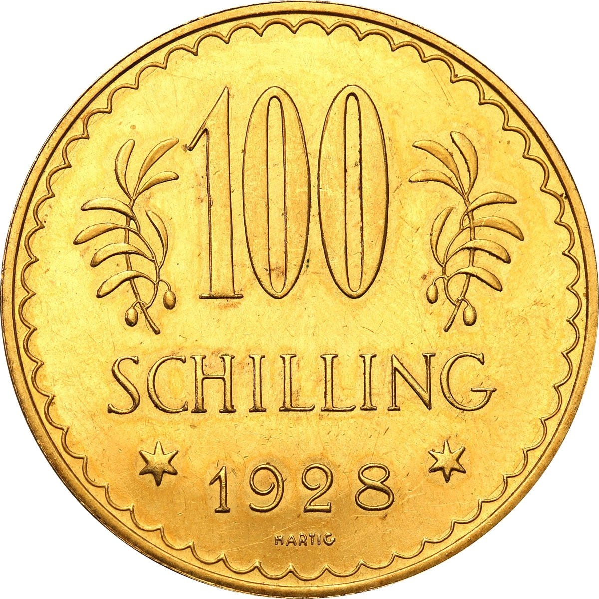 Austria, Republika, 100 szylingów 1928 Wiedeń st. 1-/2+
