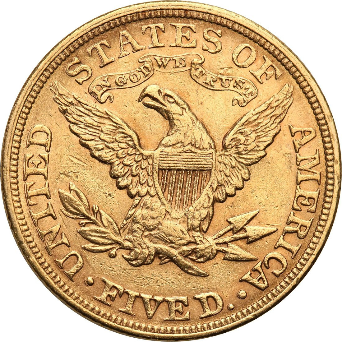 USA 5 dolarów 1880 Filadelfia st. 2+