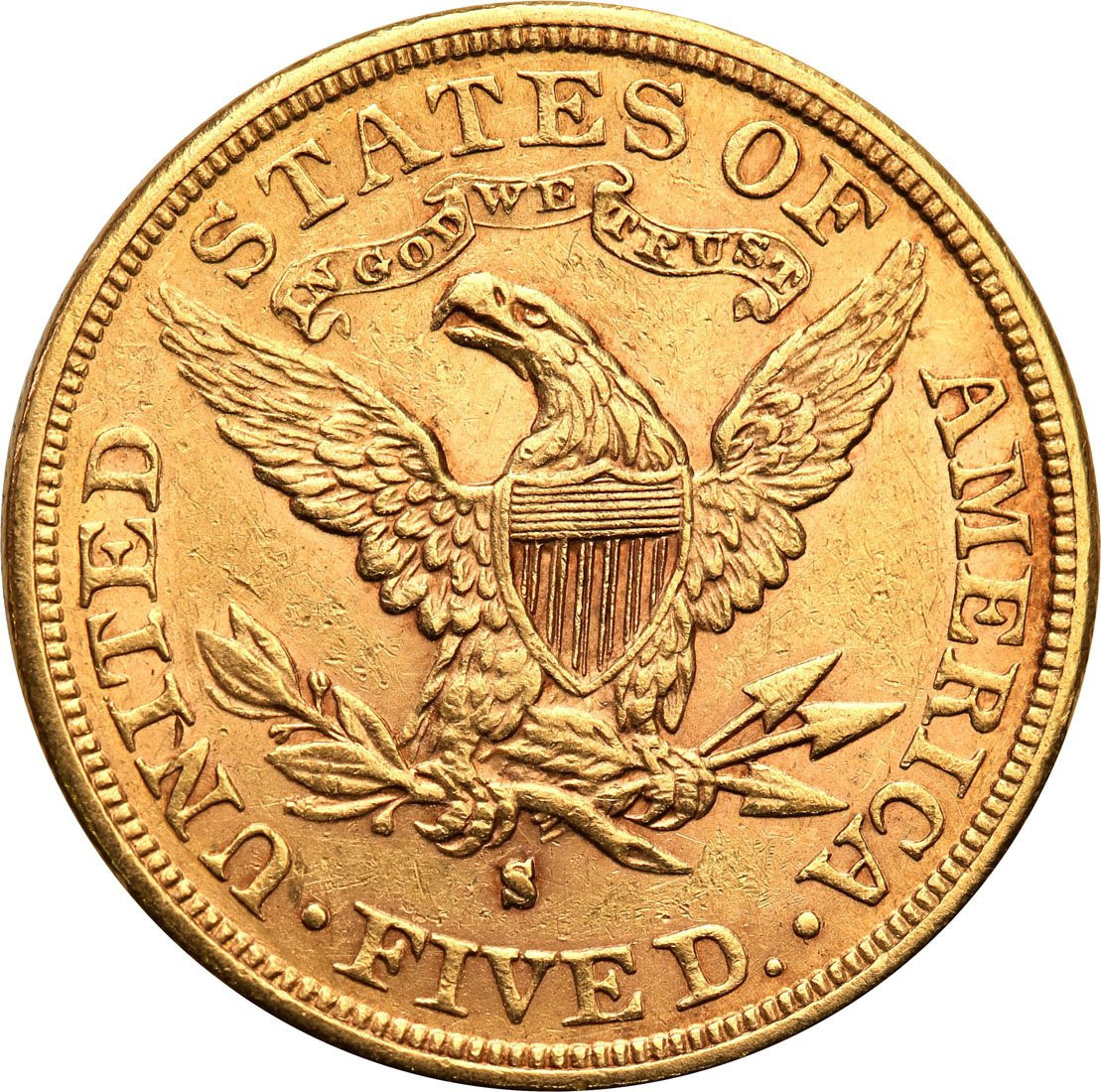 USA 5 dolarów 1882 S San Francisco st. 2+