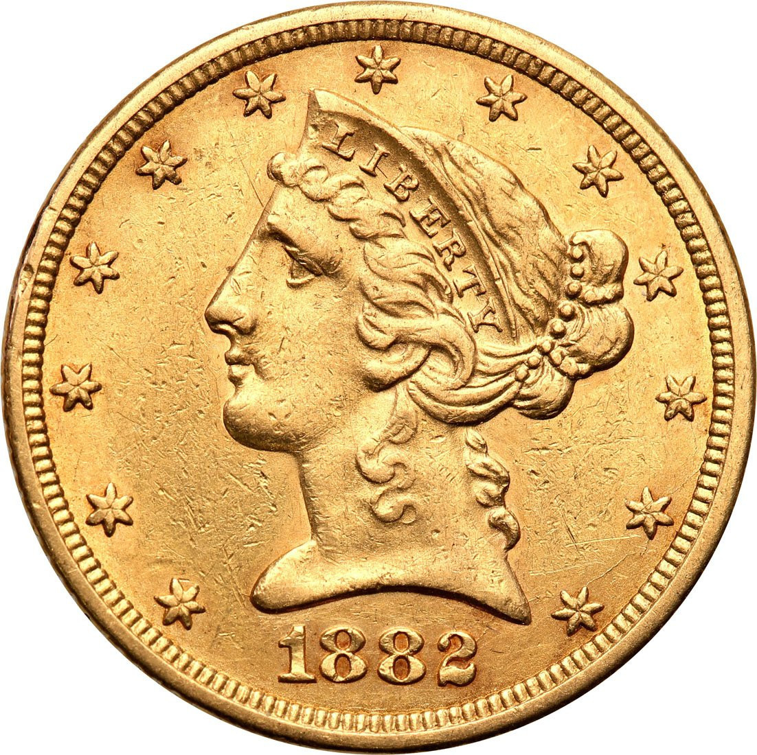 USA 5 dolarów 1882 Filadelfia st.2+