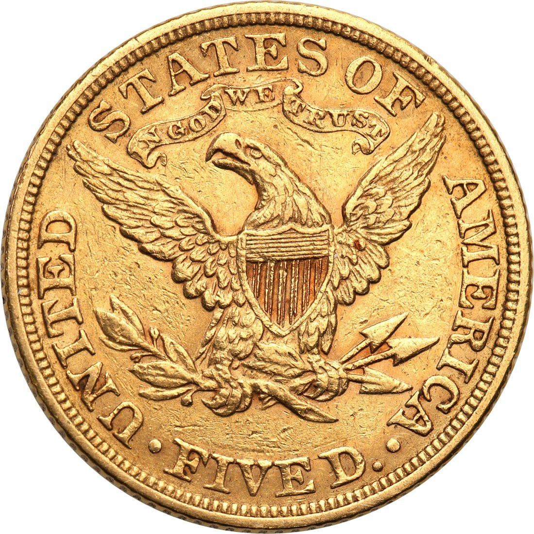 USA 5 dolarów 1882 Filadelfia st. 1-/2+