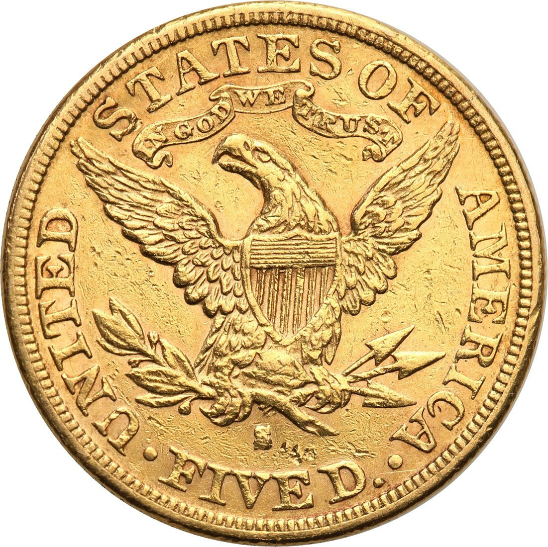 USA 5 dolarów 1887 S San Francisco st. 3+
