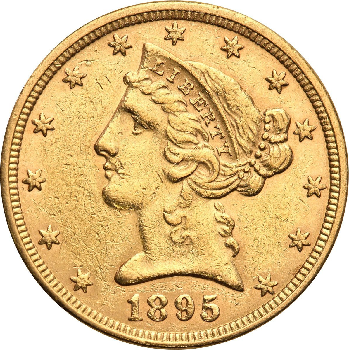 USA 5 dolarów 1895 Filadelfia st. 2+