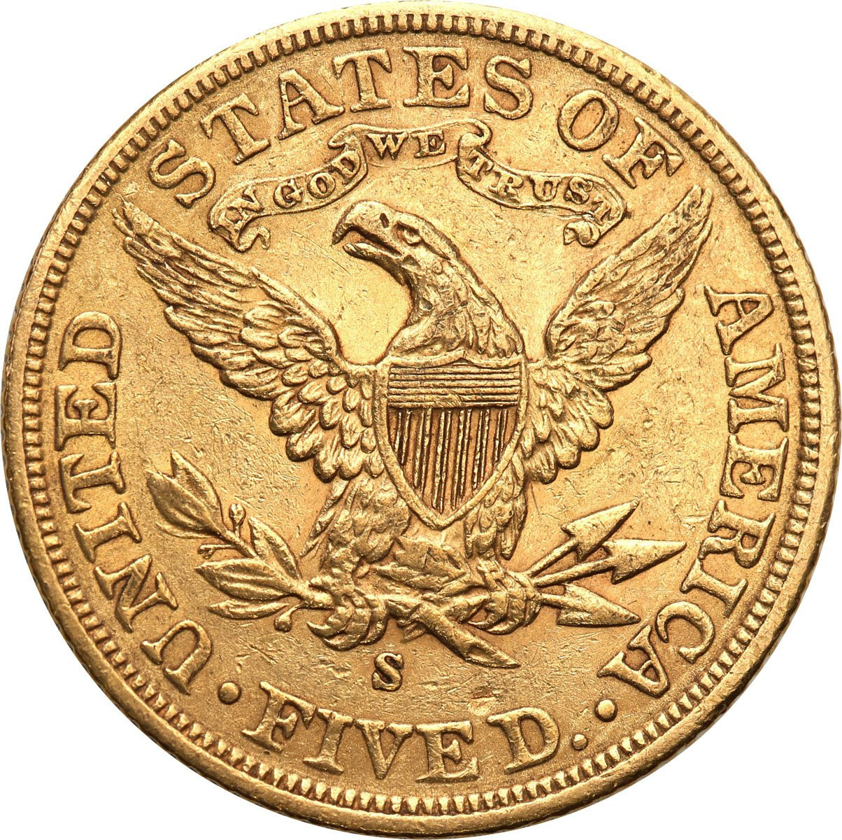 USA 5 dolarów 1901 Filadelfia st. 1-/2+