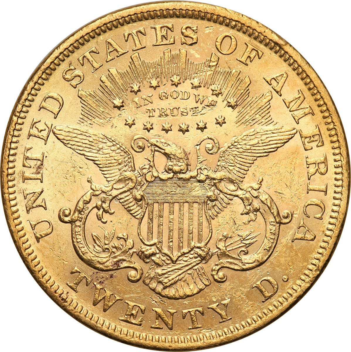 USA 20 dolarów 1873 TWENTY D Philadelphia st. 1-
