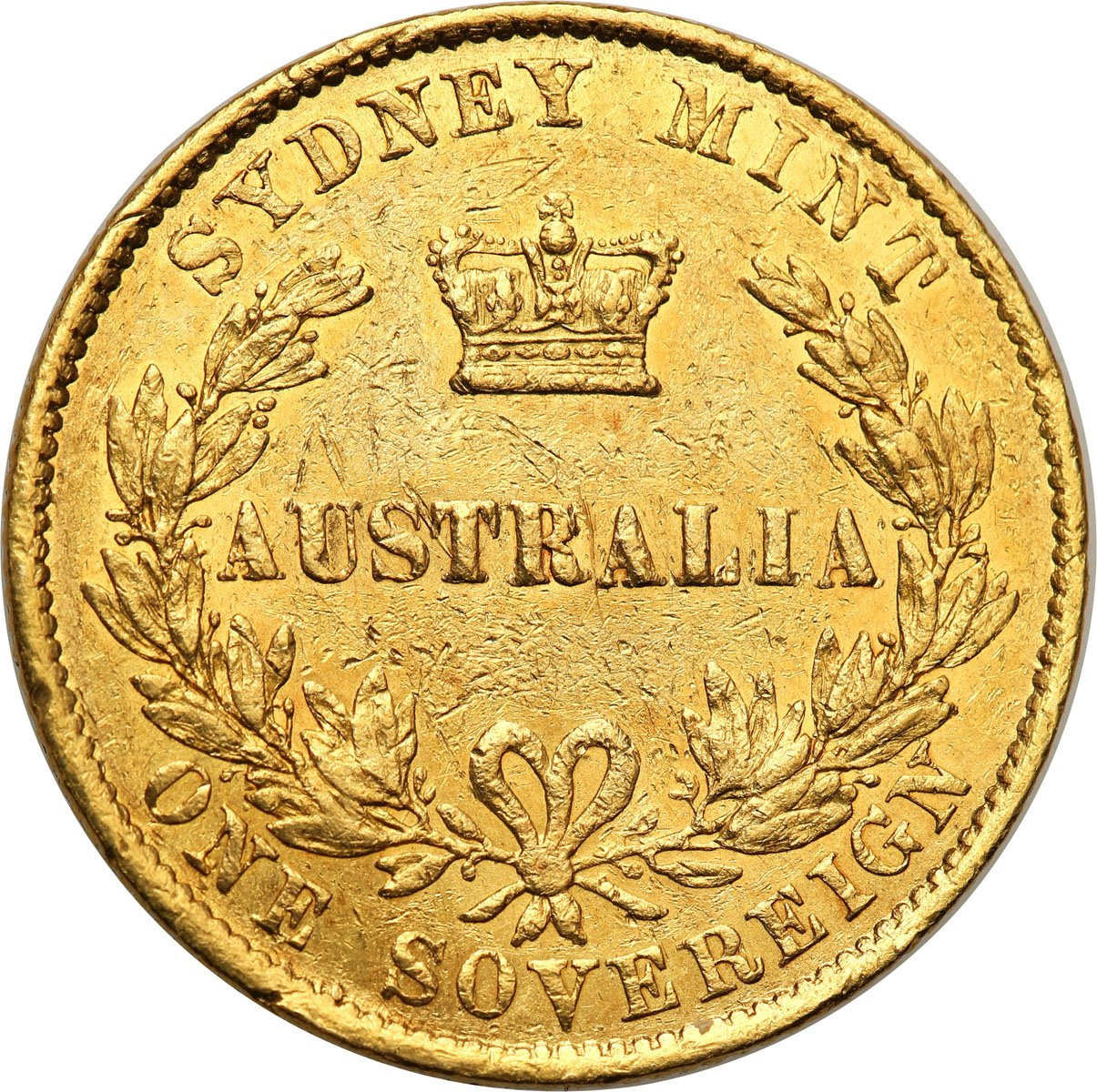 Australia 1 suweren 1857 Sydney Mint st. 3