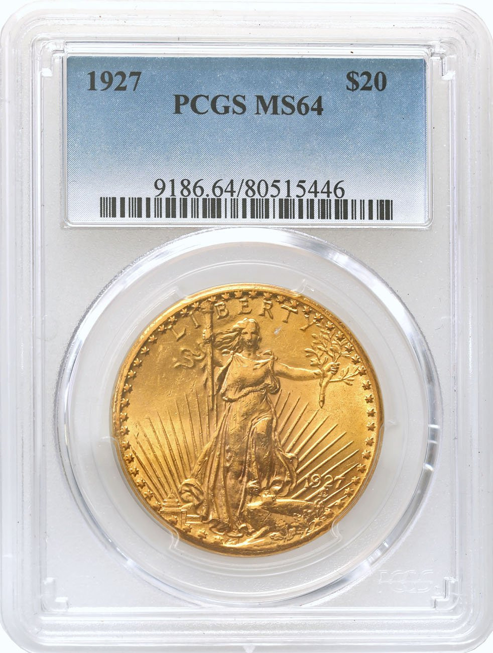 USA 20 dolarów 1927 Filadelfia PCGS MS64