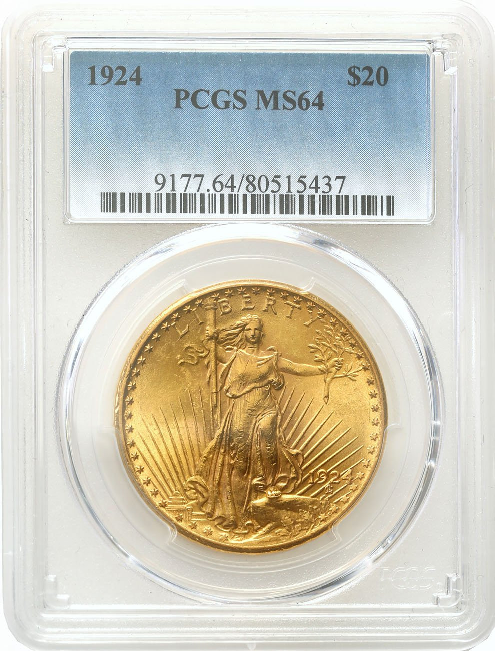 USA 20 dolarów 1924 Filadelfia PCGS MS64