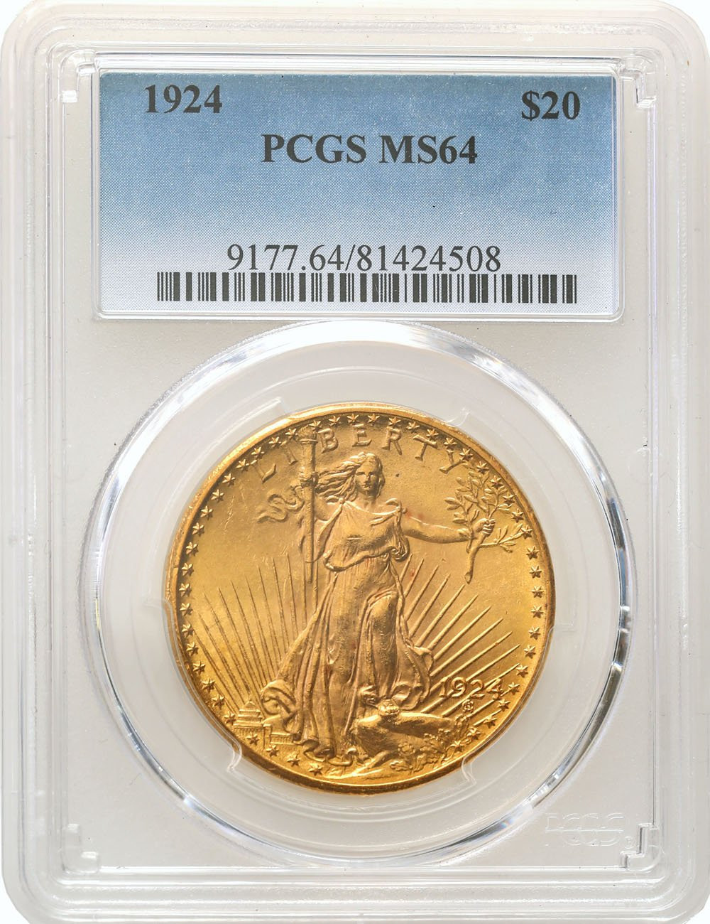 USA 20 dolarów 1924 Filadelfia PCGS MS64